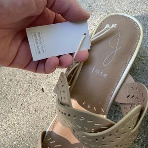 Joie “Society” Gold Heeled Sandal